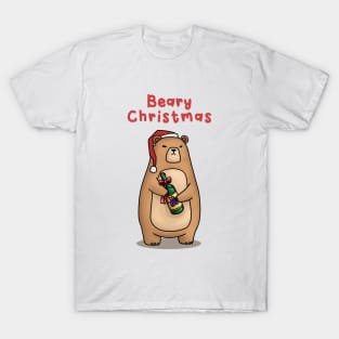 Beary Christmas Bear Santa T-Shirt